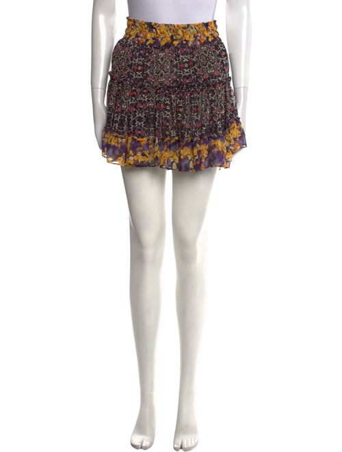 MISA Los Angeles Floral Print Mini Skirt