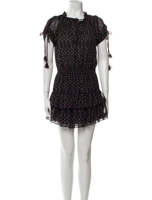 MISA Los Angeles Floral Print Mini Dress
