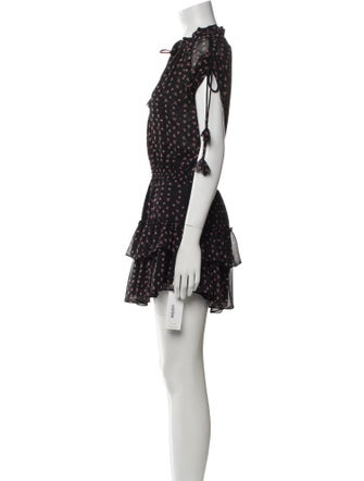MISA Los Angeles Floral Print Mini Dress