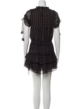 MISA Los Angeles Floral Print Mini Dress