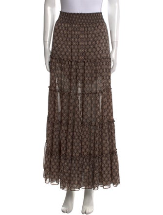 MISA Los Angeles Floral Print Midi Length Skirt