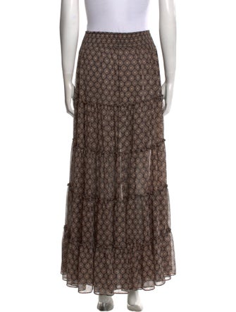 MISA Los Angeles Floral Print Midi Length Skirt