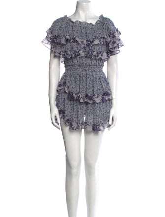 MISA Los Angeles Floral Print Mini Dress