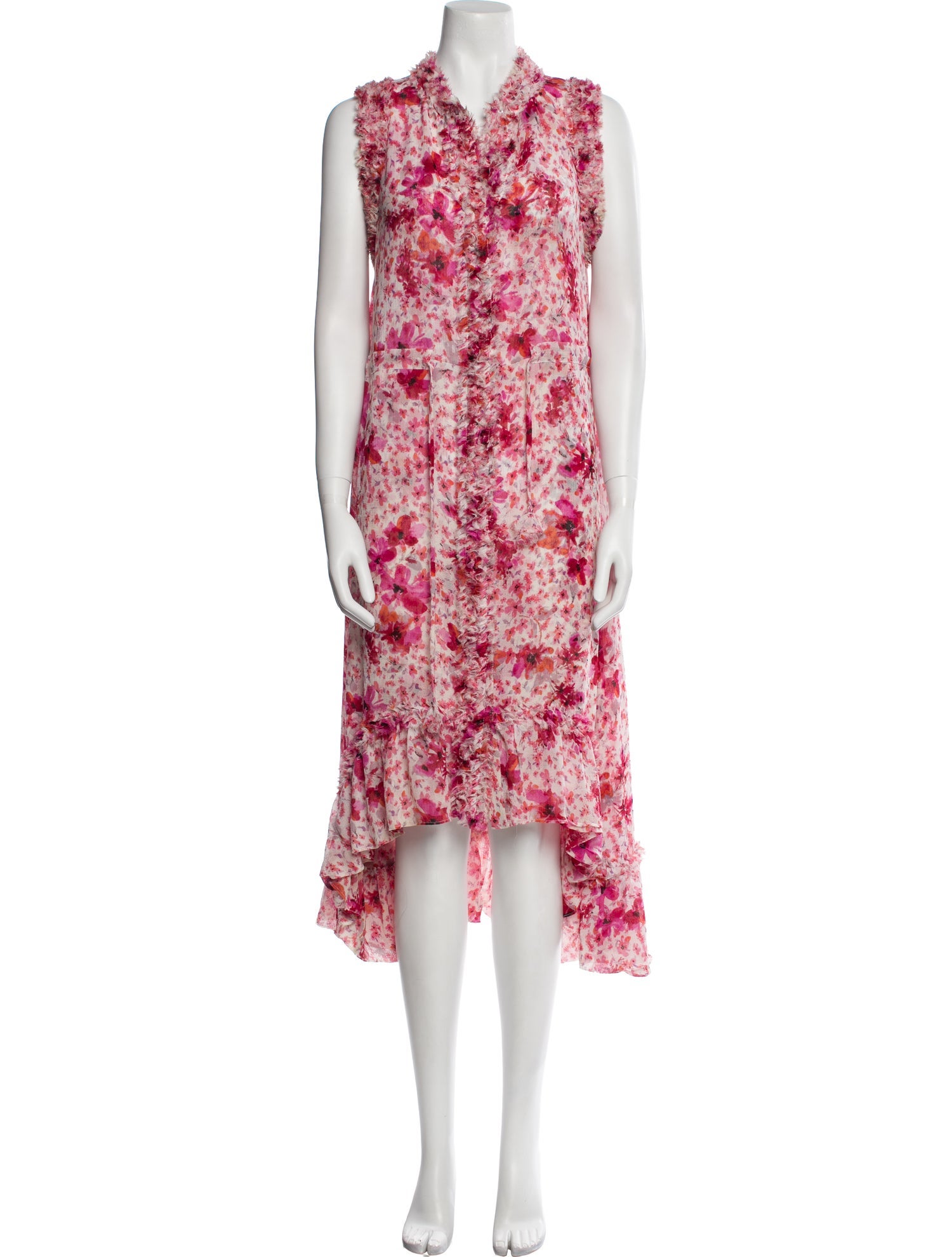 MISA Los Angeles Floral Print Midi Length Dress