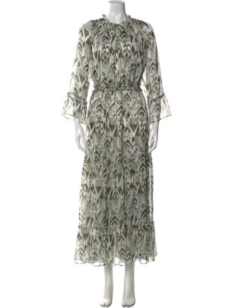 MISA Los Angeles Printed Long Dress