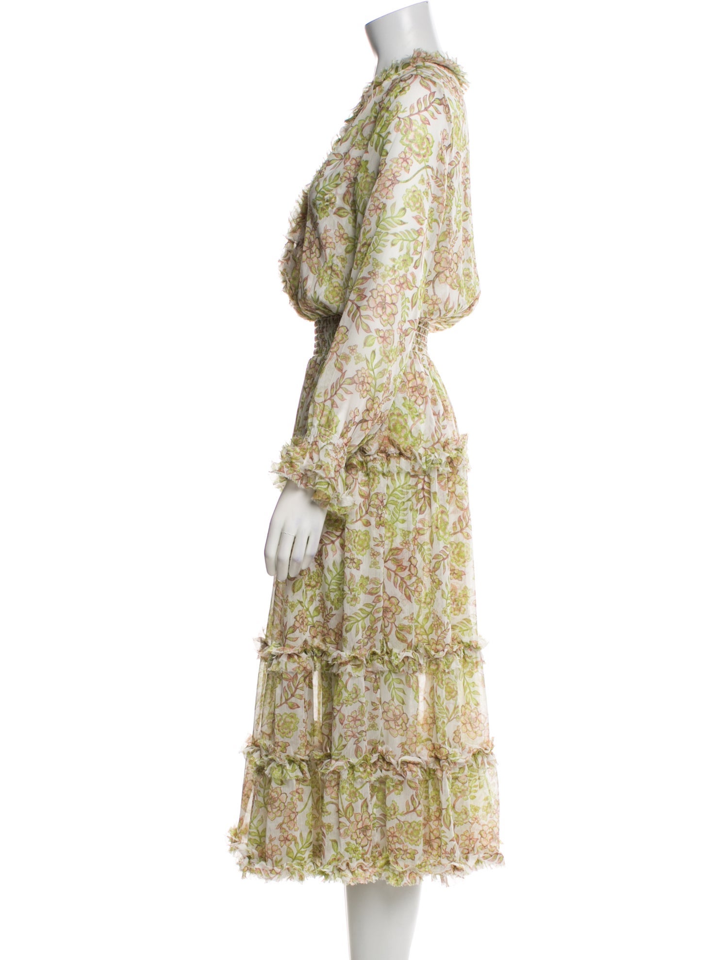 MISA Los Angeles Floral Print Long Dress