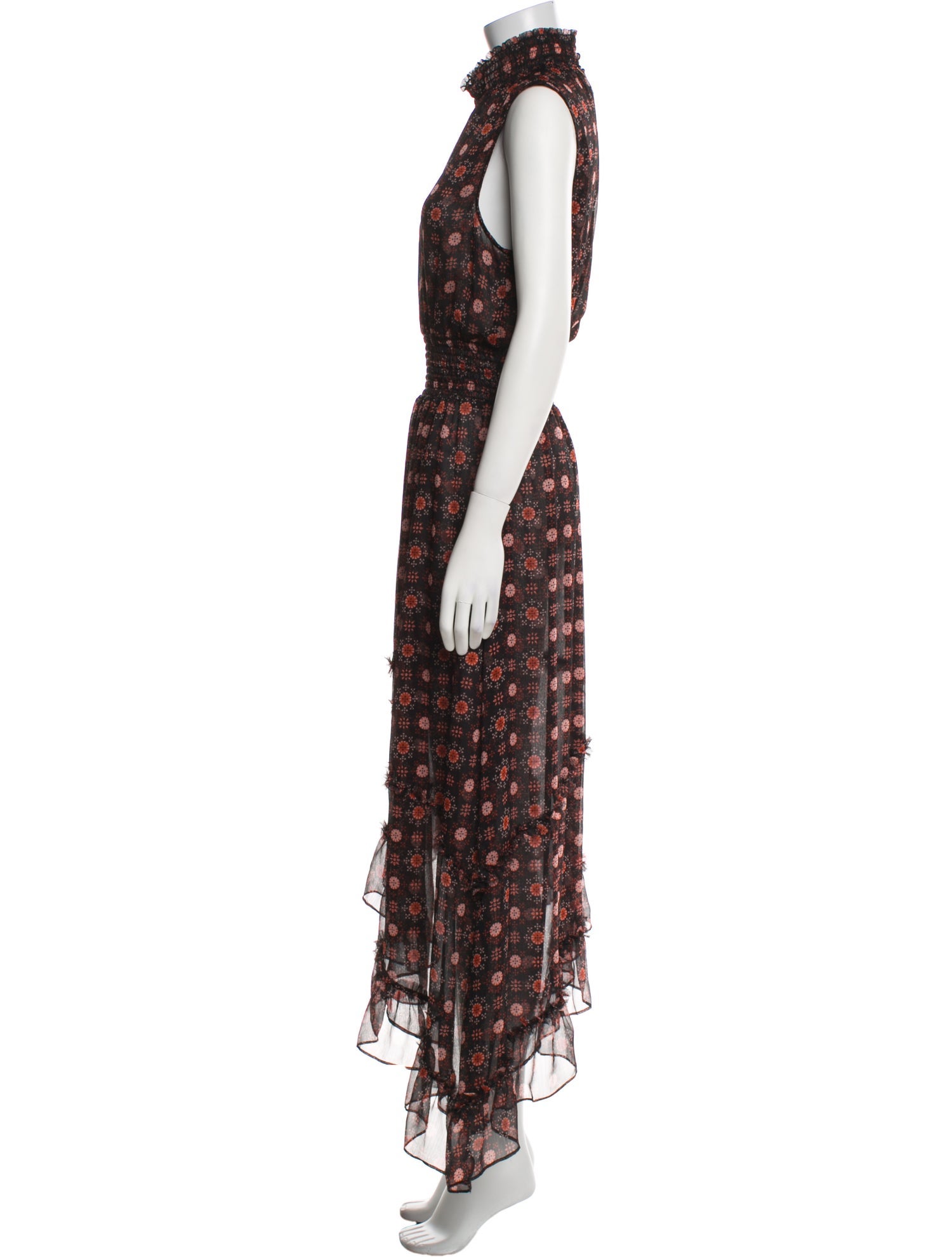 MISA Los Angeles Floral Print Long Dress