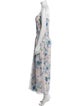MISA Los Angeles Floral Print Strapless Jumpsuit