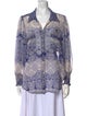 MISA Los Angeles Printed Long Sleeve Button-Up Top