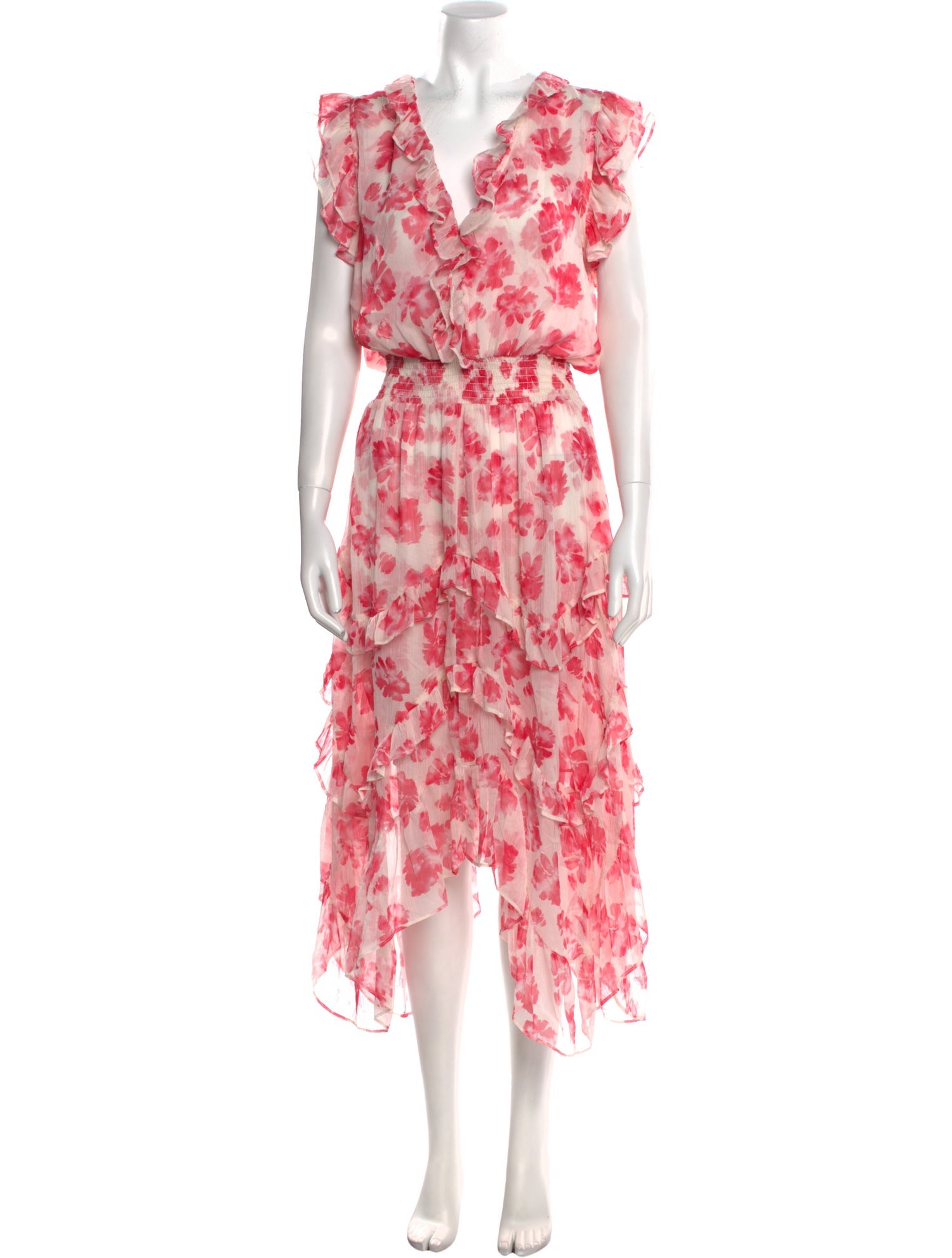 MISA Los Angeles Floral Print Long Dress