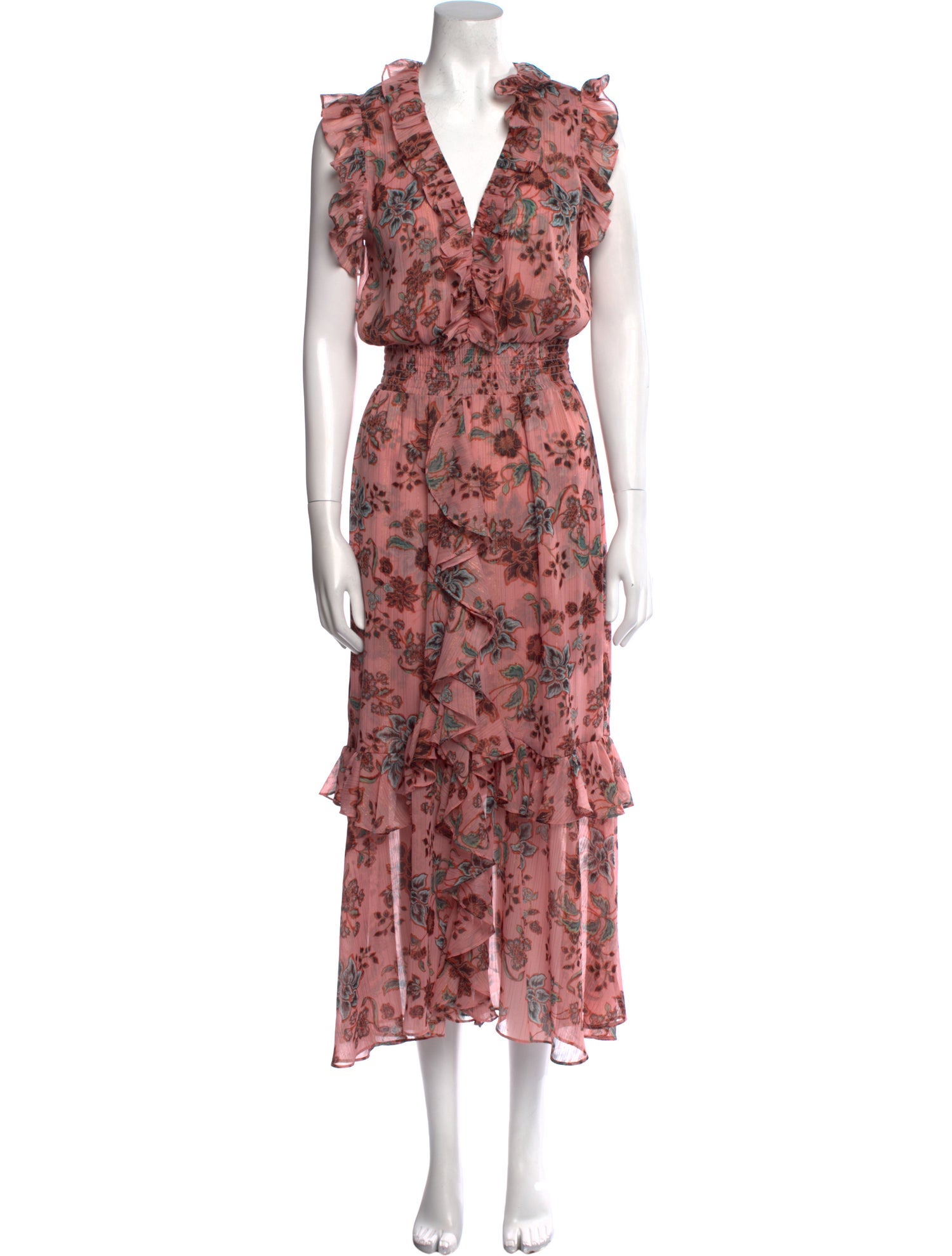 MISA Los Angeles Floral Print Long Dress