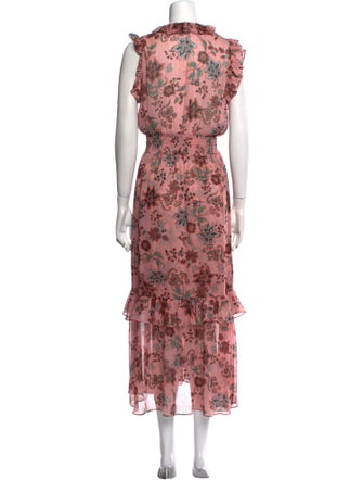 MISA Los Angeles Floral Print Long Dress