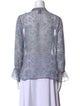 MISA Los Angeles Paisley Print Mock Neck Blouse
