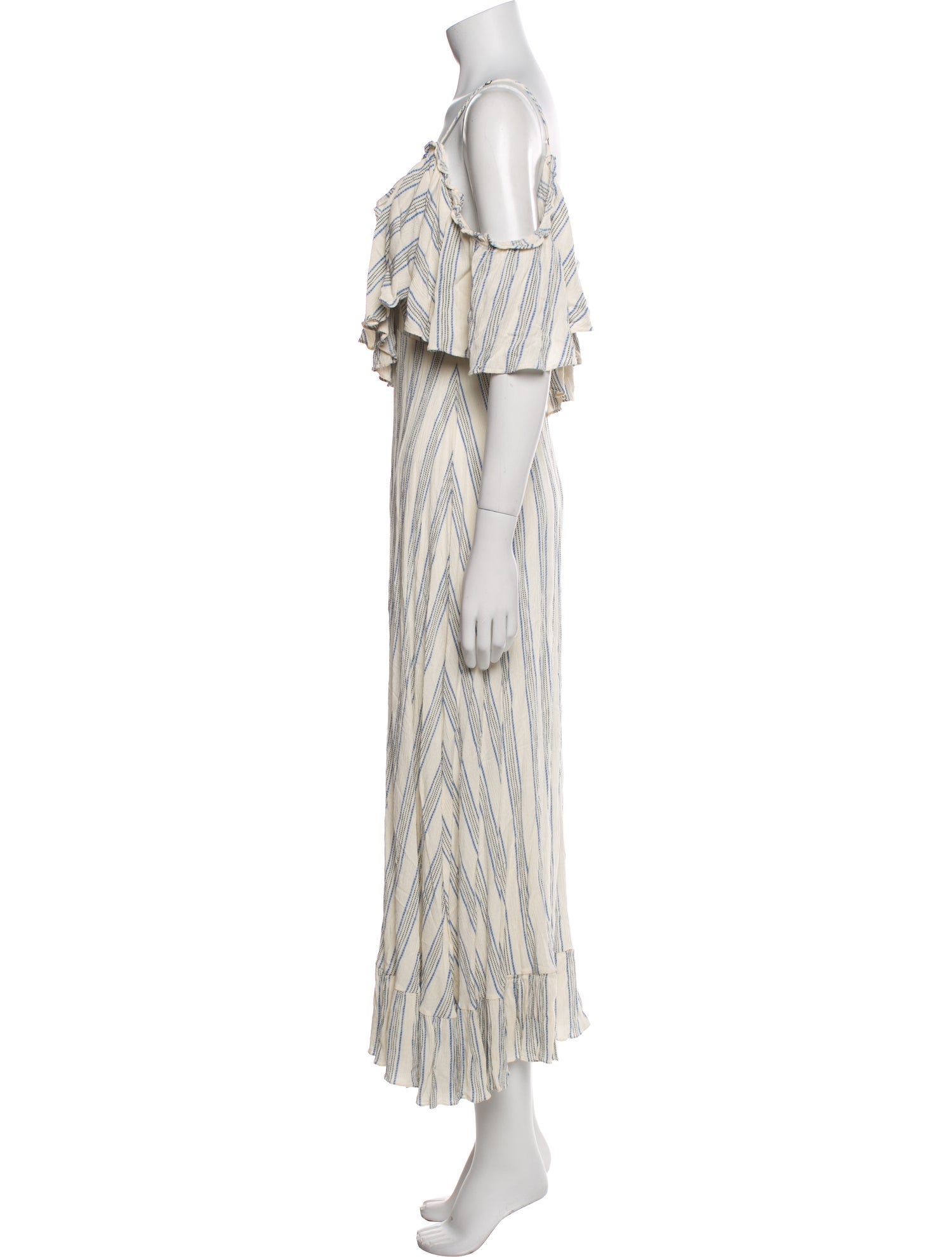 MISA Los Angeles Striped Long Dress
