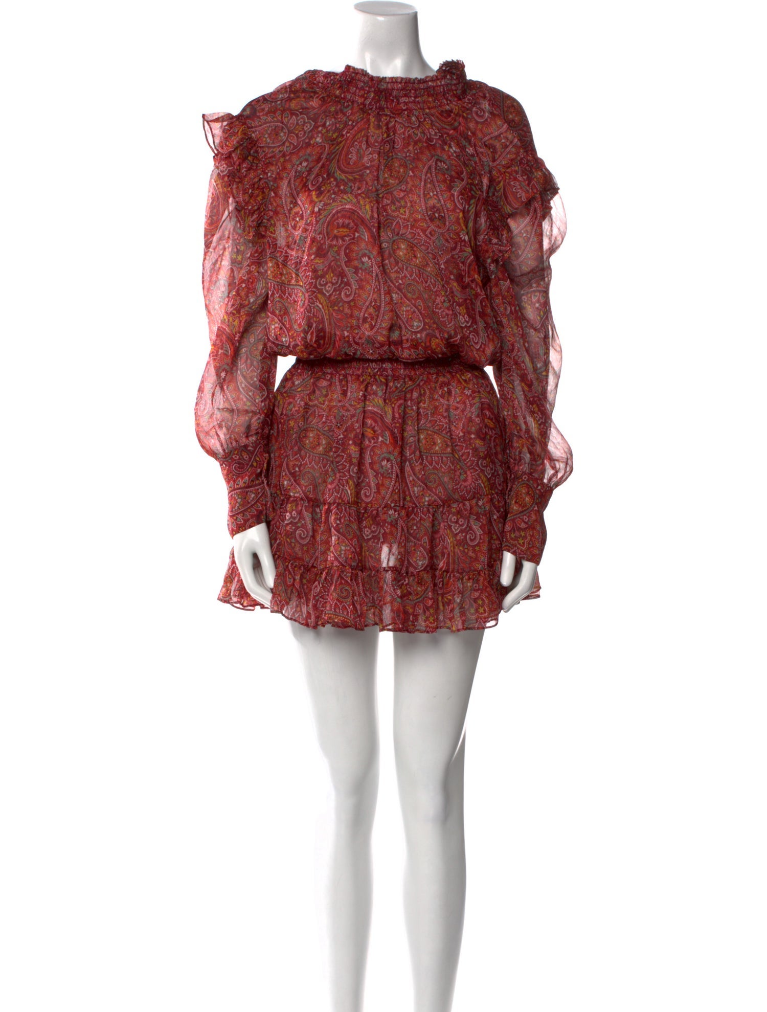 MISA Los Angeles Paisley Print Mini Dress
