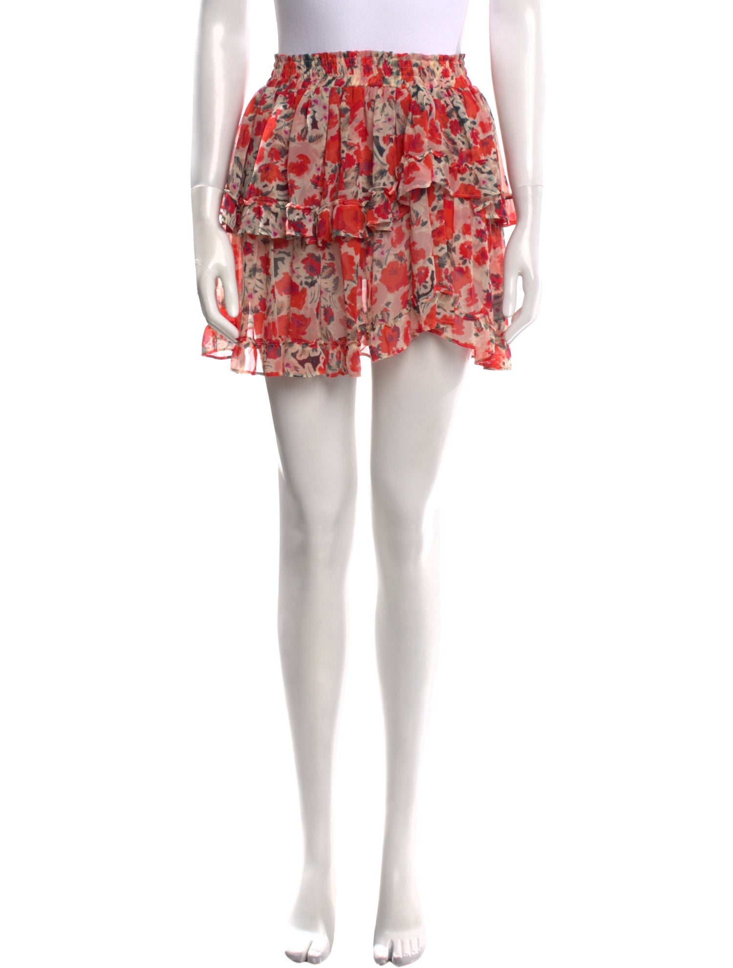 MISA Los Angeles Floral Print Mini Skirt