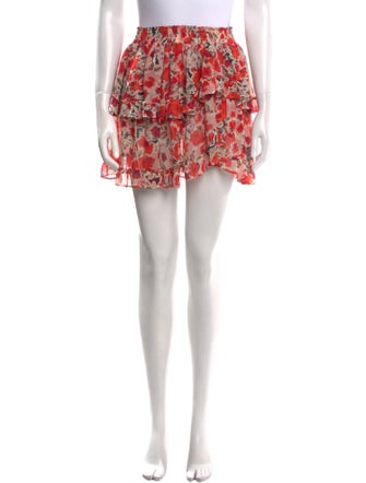 MISA Los Angeles Floral Print Mini Skirt