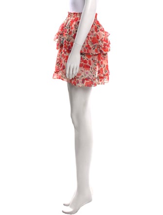 MISA Los Angeles Floral Print Mini Skirt
