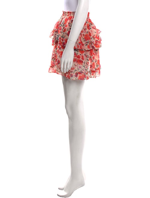 MISA Los Angeles Floral Print Mini Skirt