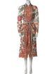 MISA Los Angeles Printed Midi Length Dress