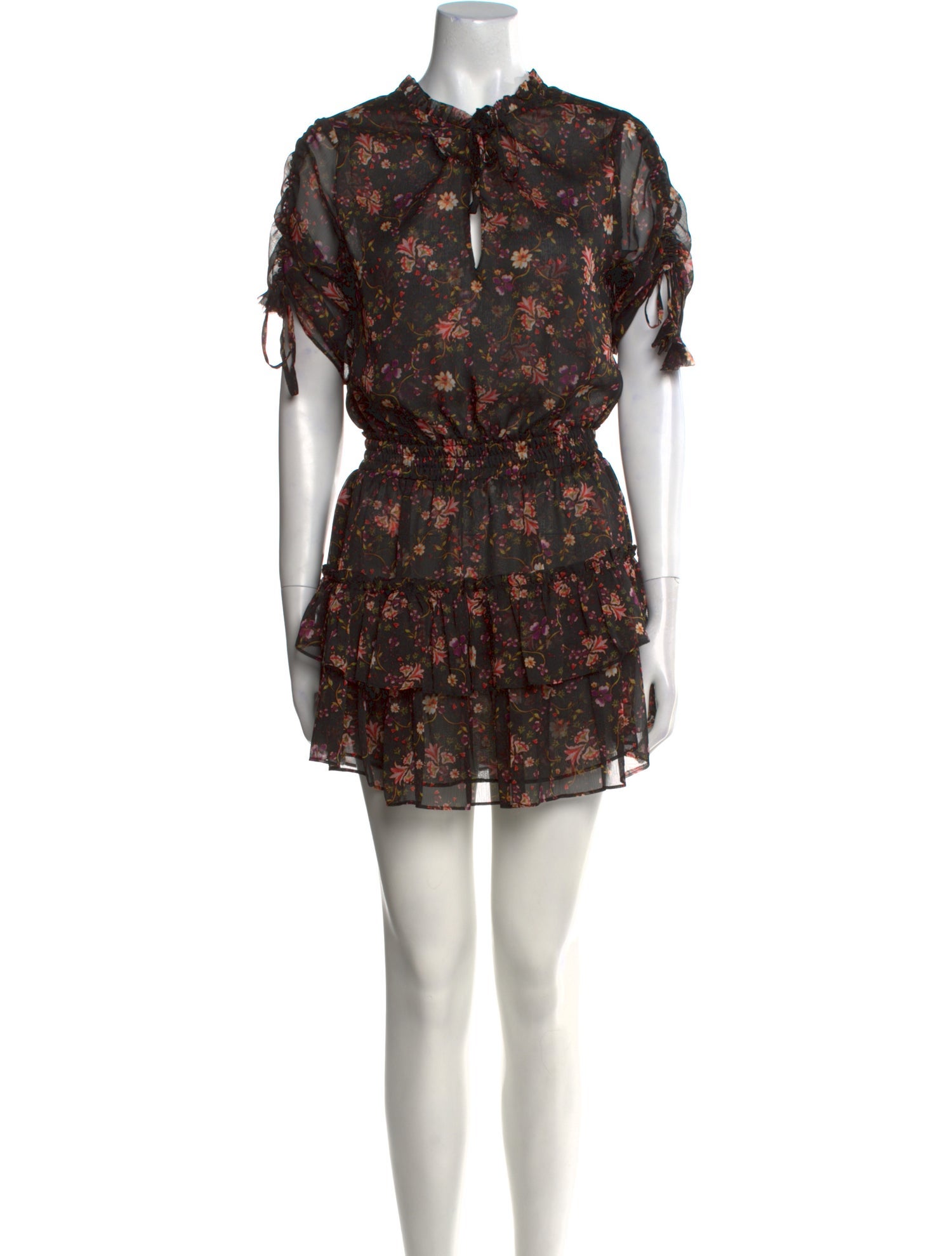 MISA Los Angeles Floral Print Mini Dress
