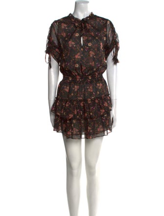 MISA Los Angeles Floral Print Mini Dress