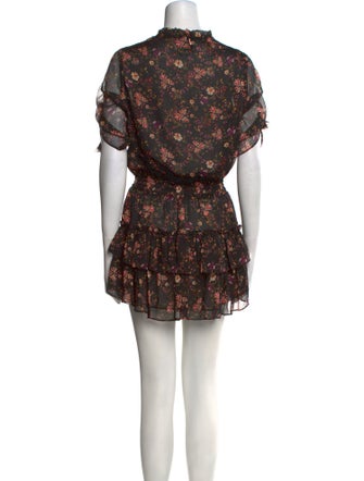 MISA Los Angeles Floral Print Mini Dress