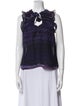 MISA Los Angeles Tie Neck Sleeveless Blouse