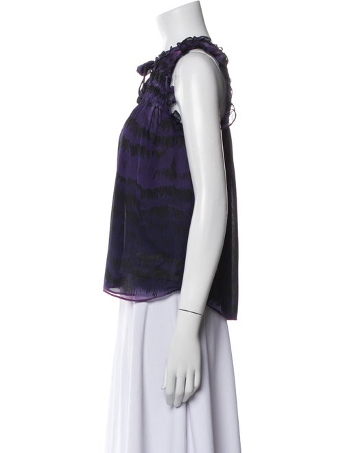 MISA Los Angeles Tie Neck Sleeveless Blouse