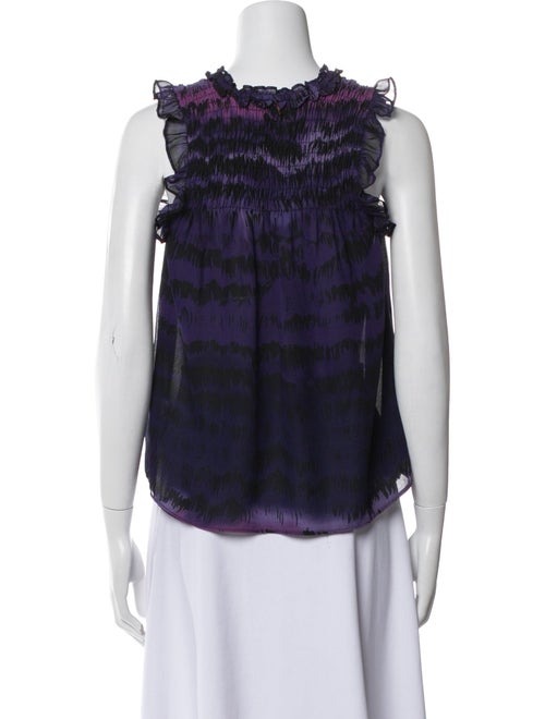 MISA Los Angeles Tie Neck Sleeveless Blouse