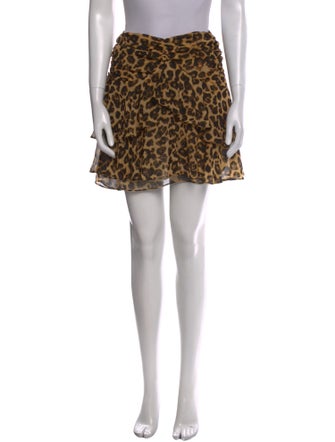 MISA Los Angeles Animal Print Mini Skirt