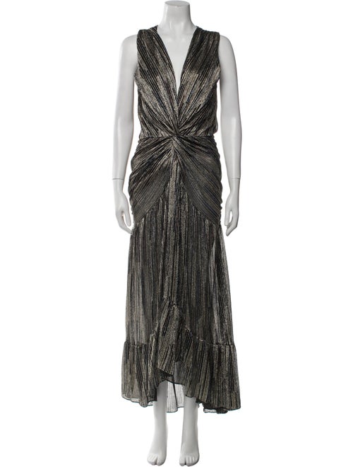 MISA Los Angeles Striped Long Dress