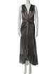 MISA Los Angeles Striped Long Dress