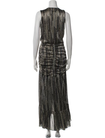 MISA Los Angeles Striped Long Dress