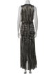 MISA Los Angeles Striped Long Dress