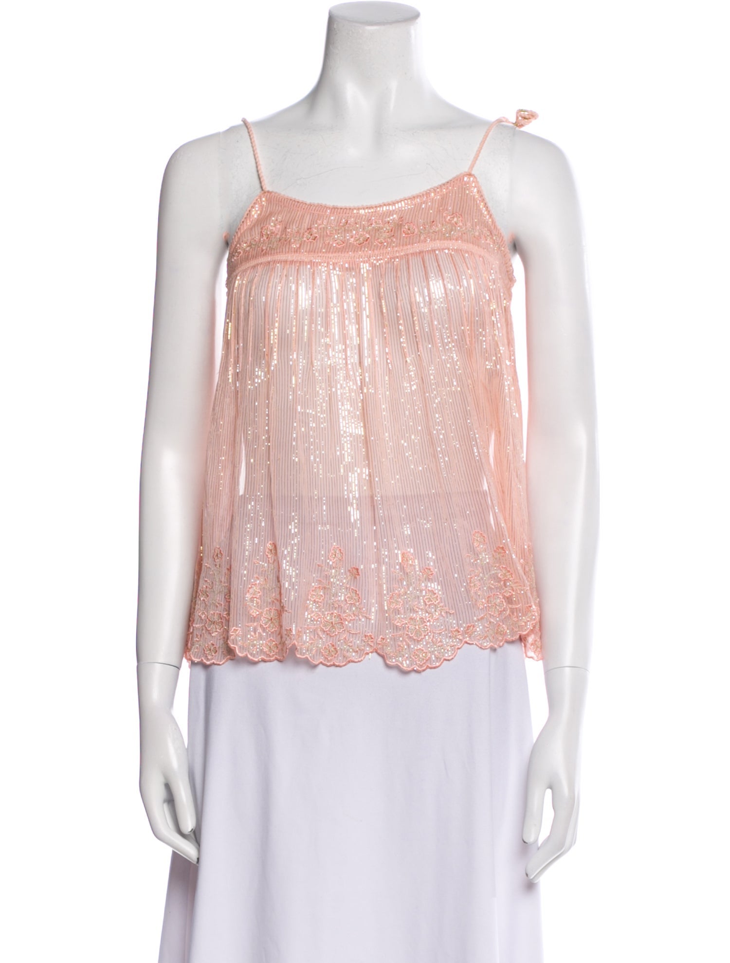 MISA Los Angeles Square Neckline Sleeveless Blouse