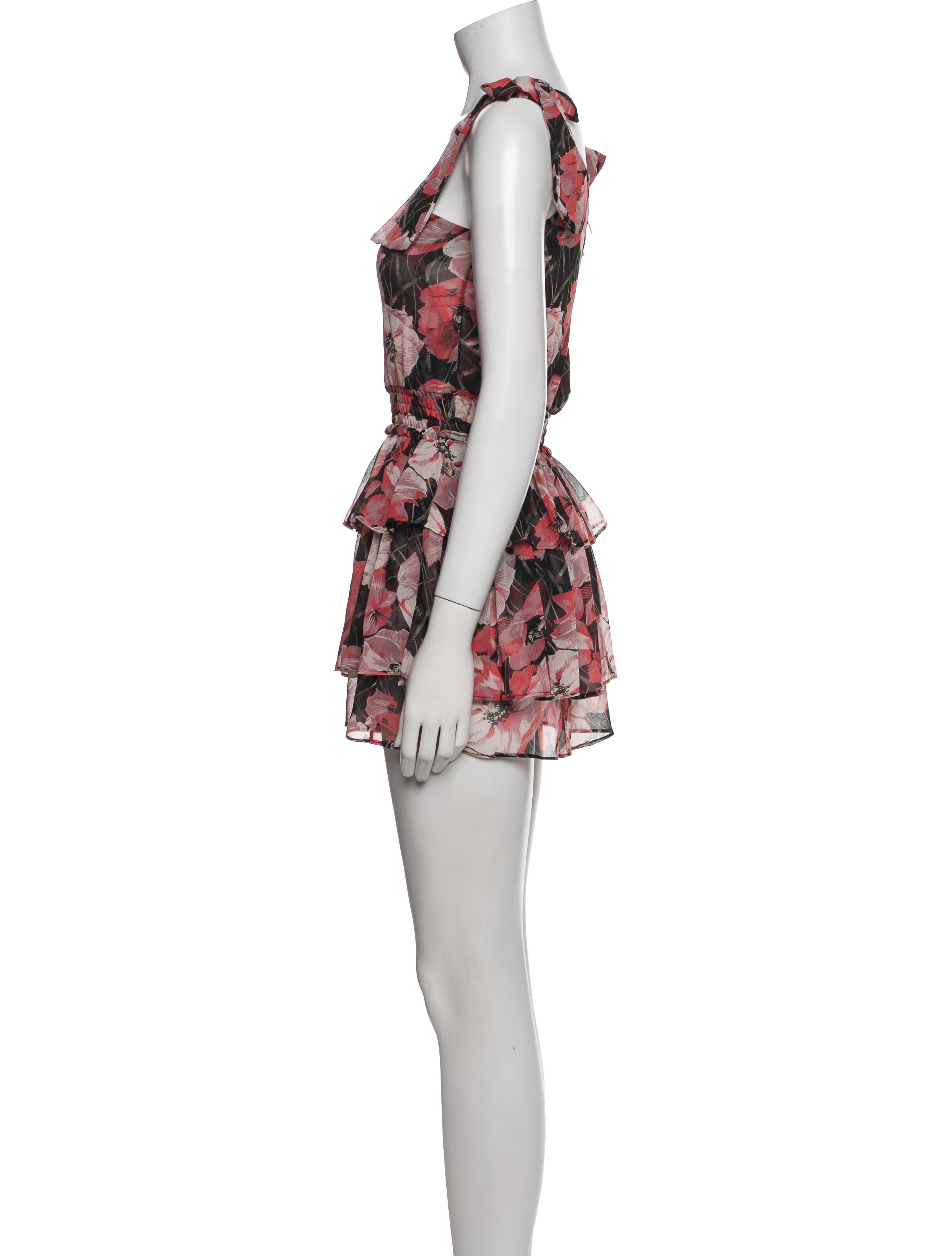 MISA Los Angeles Floral Print Mini Dress