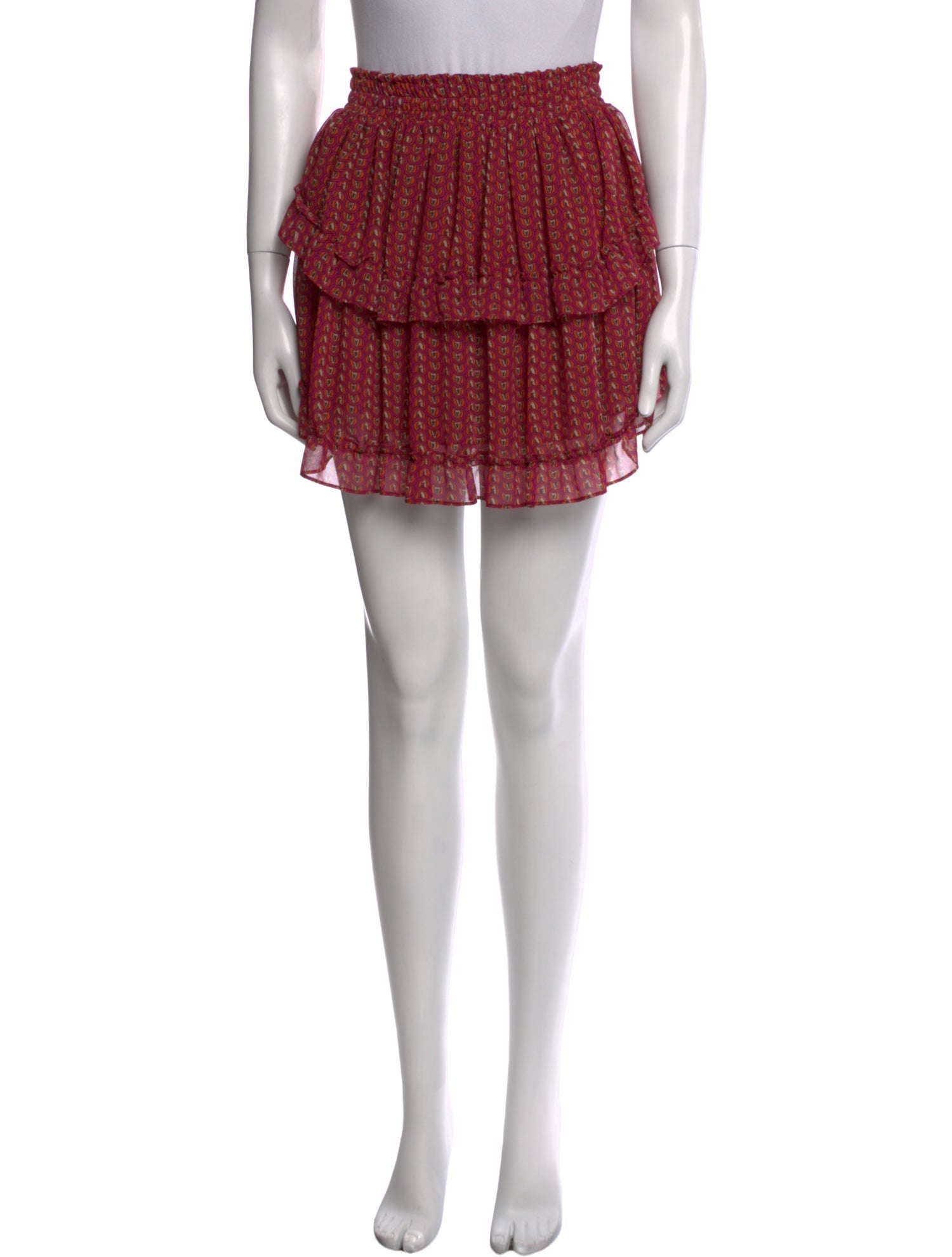 MISA Los Angeles Printed Mini Skirt