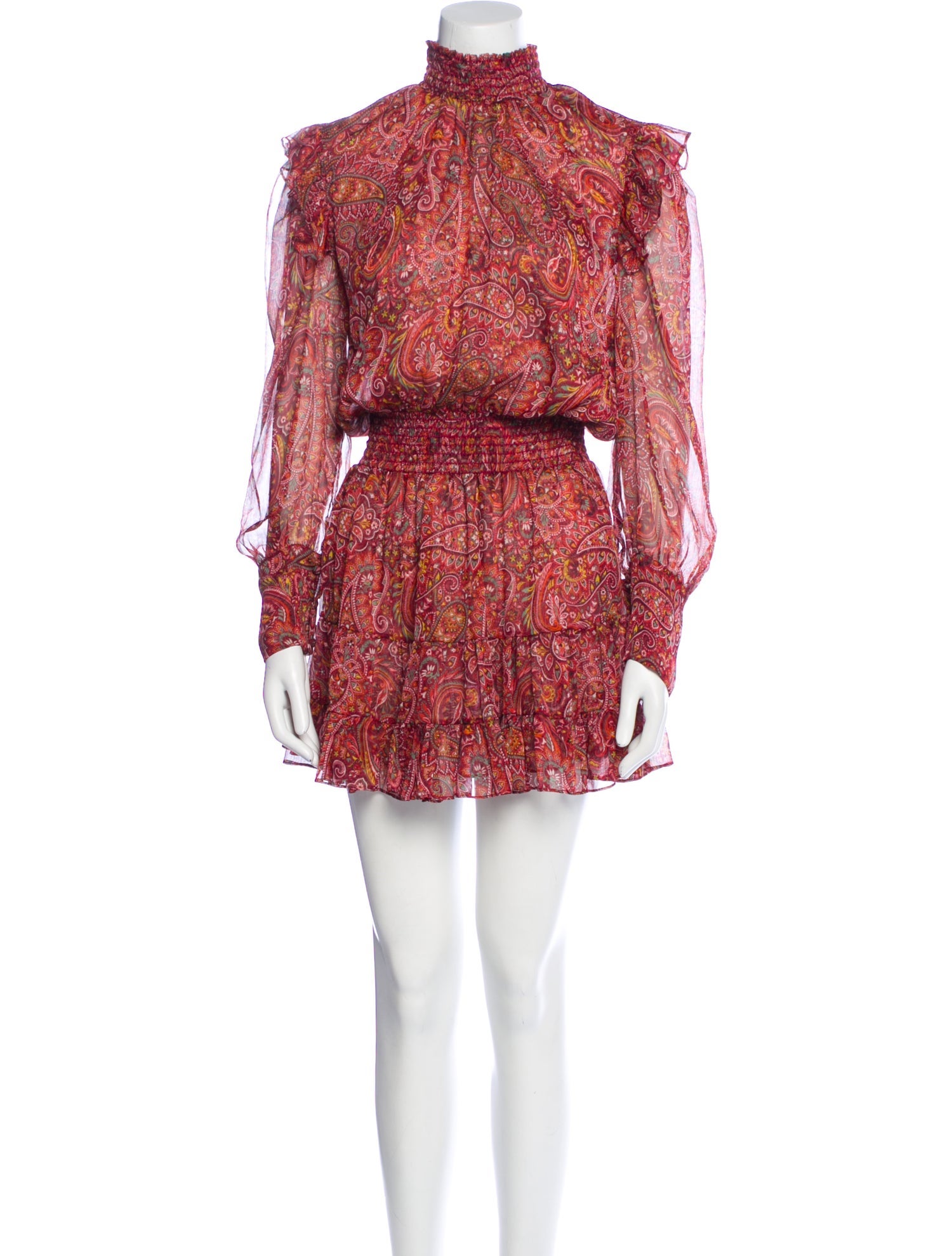 MISA Los Angeles Paisley Print Mini Dress