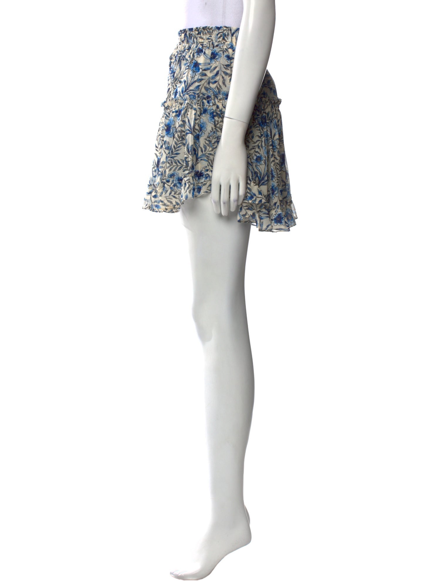 MISA Los Angeles Floral Print Mini Skirt