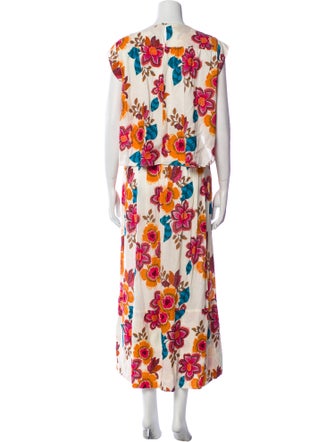 MISA Los Angeles Printed Bow Accents Skirt Set