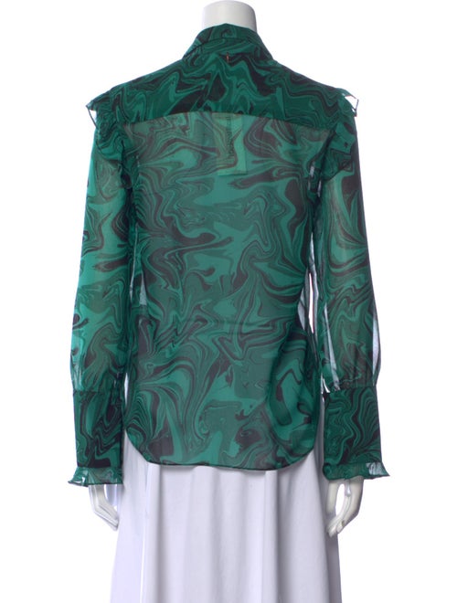 MISA Los Angeles Printed Long Sleeve Button-Up Top