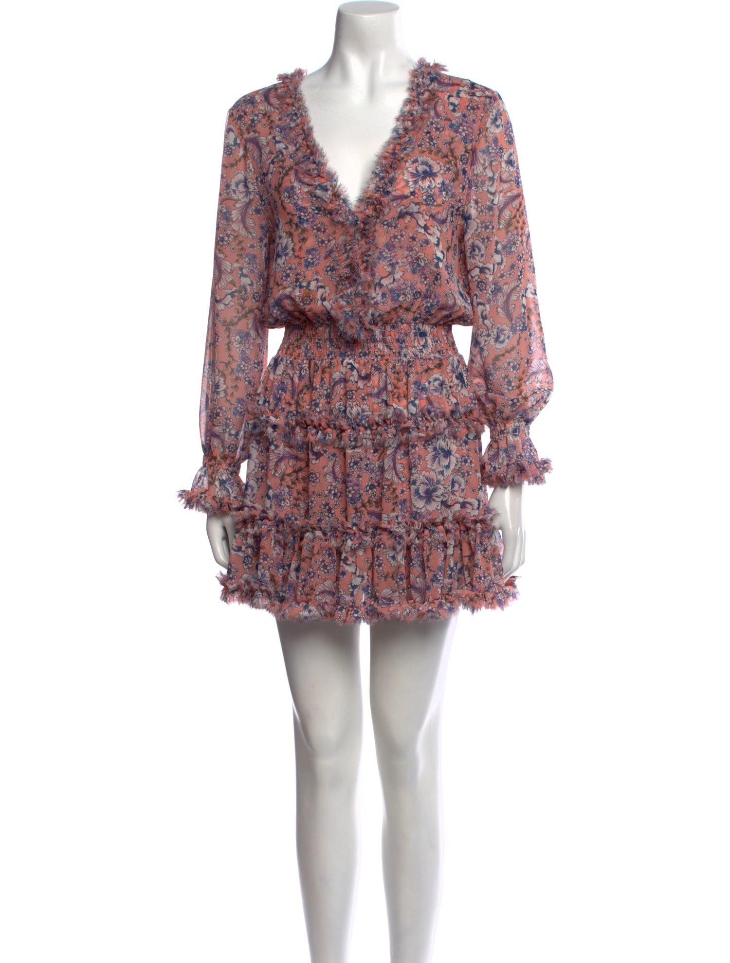 MISA Los Angeles Floral Print Mini Dress