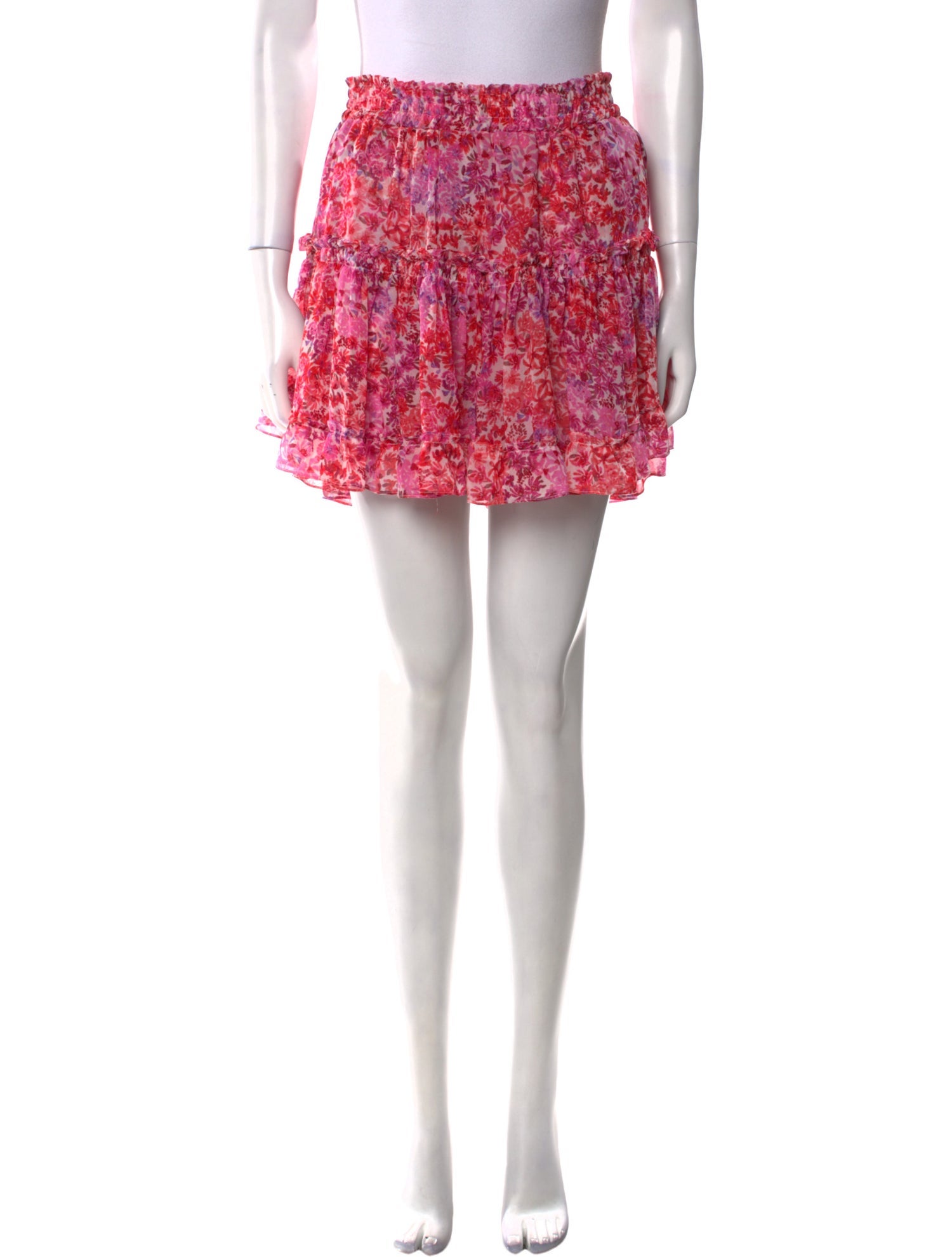 MISA Los Angeles Floral Print Mini Skirt