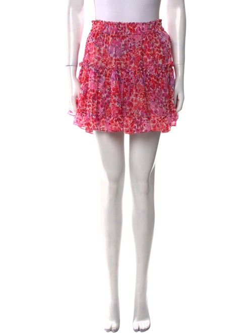 MISA Los Angeles Floral Print Mini Skirt
