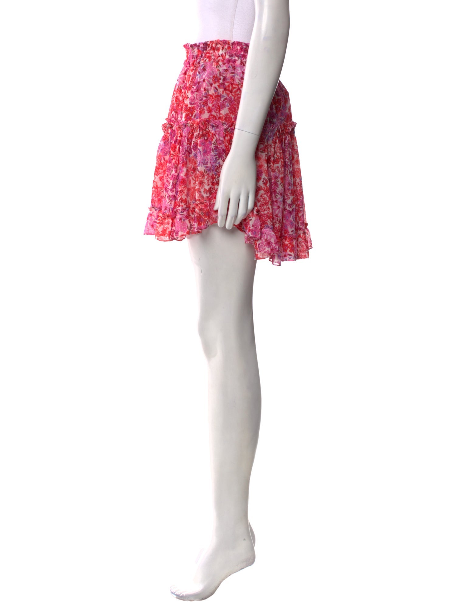 MISA Los Angeles Floral Print Mini Skirt