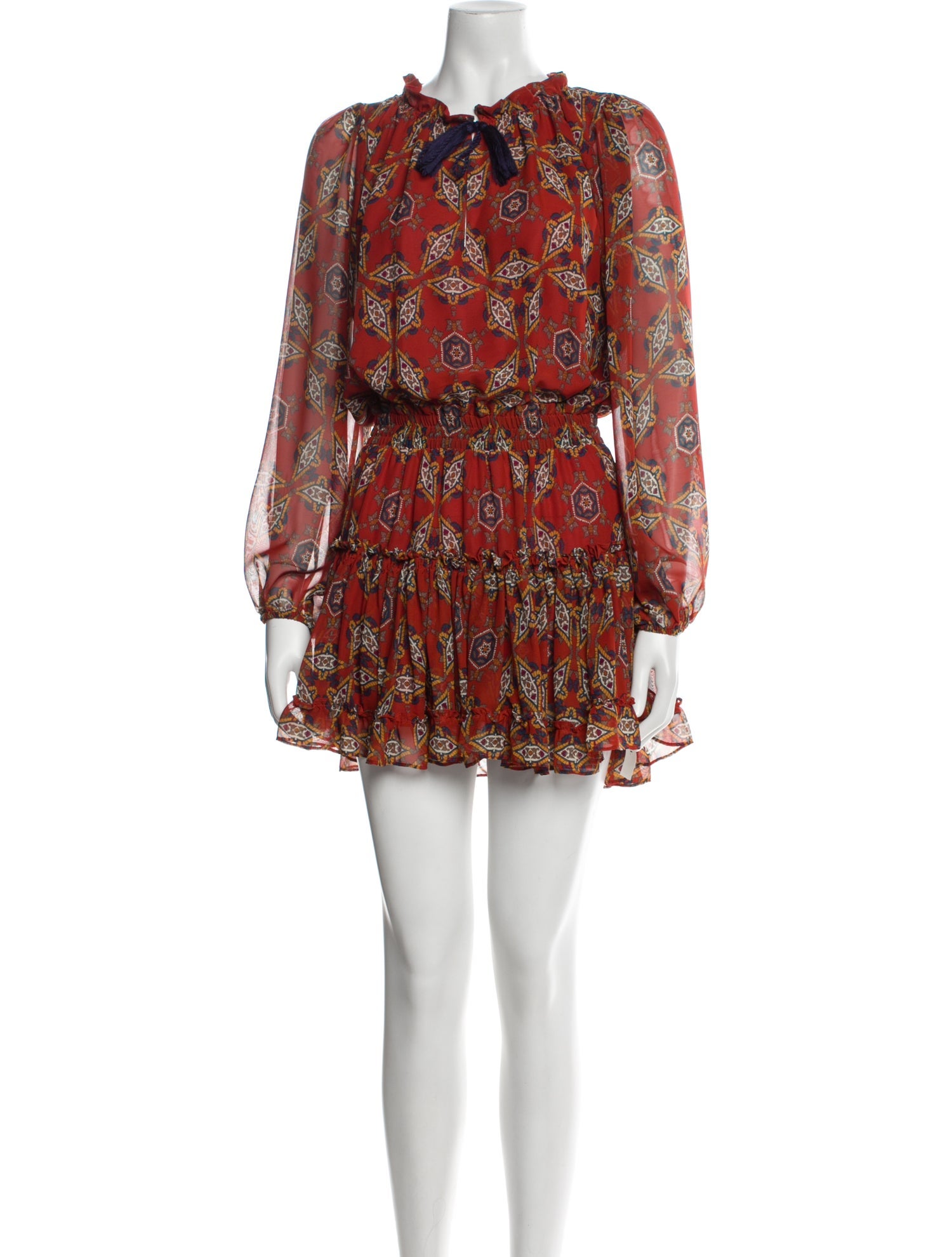 MISA Los Angeles Paisley Print Mini Dress