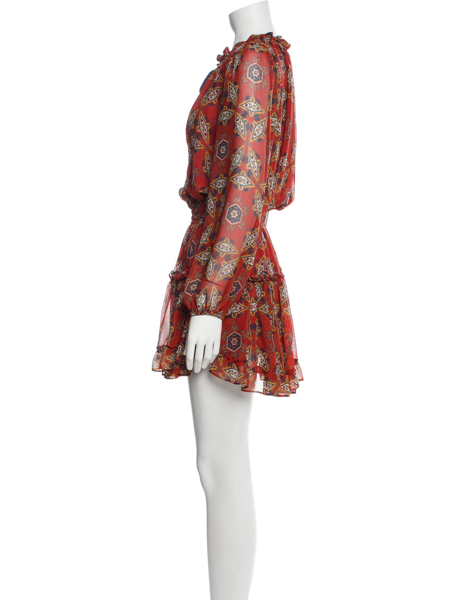 MISA Los Angeles Paisley Print Mini Dress