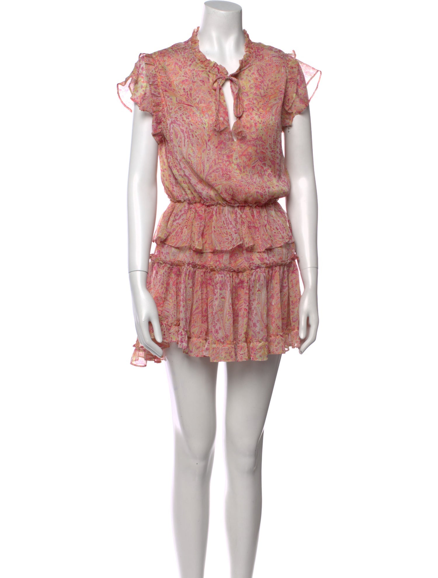 MISA Los Angeles Floral Print Mini Dress