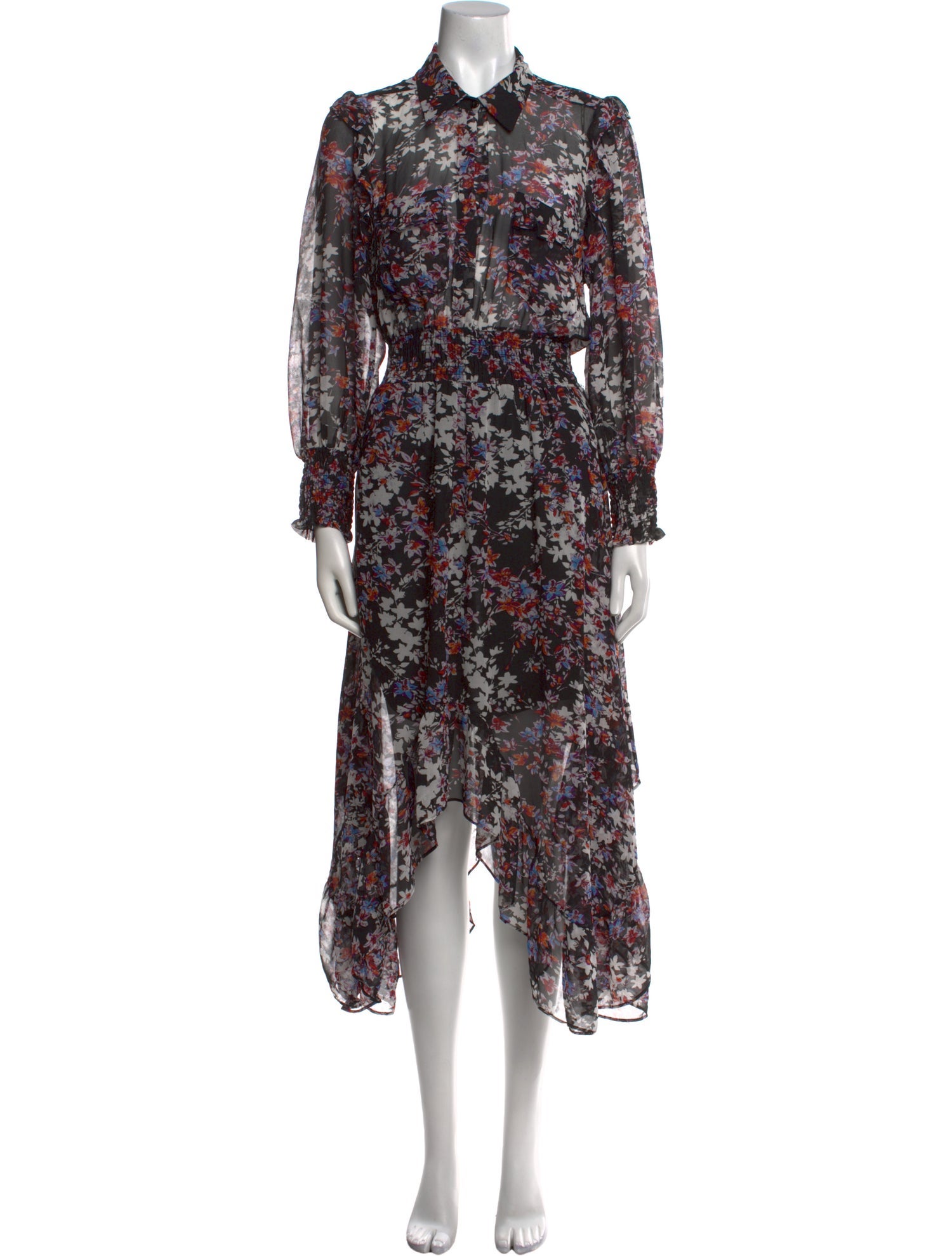 MISA Los Angeles Floral Print Long Dress